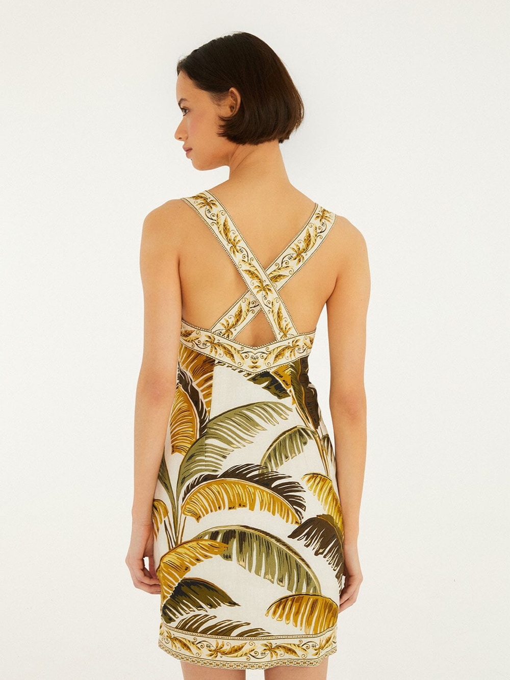 Linen Palm Leaf Dress - Picture 4 of 5